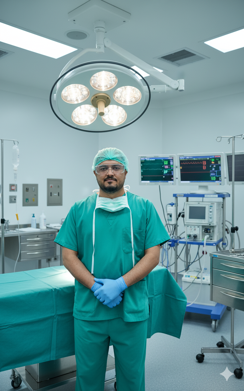 الدكتور أثناء العمل